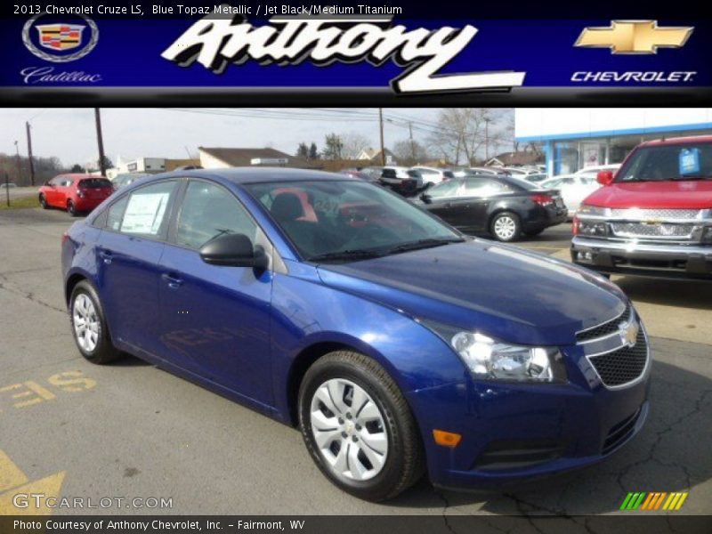 Blue Topaz Metallic / Jet Black/Medium Titanium 2013 Chevrolet Cruze LS