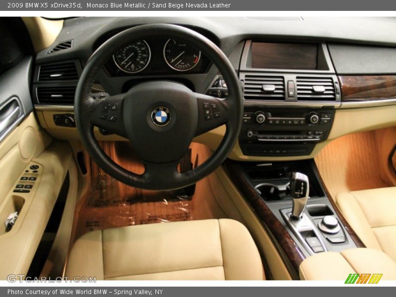 Monaco Blue Metallic / Sand Beige Nevada Leather 2009 BMW X5 xDrive35d