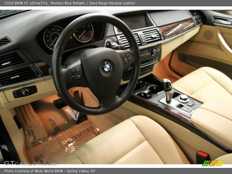 Sand Beige Nevada Leather Interior - 2009 X5 xDrive35d 