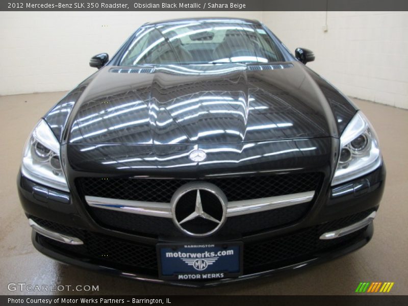 Obsidian Black Metallic / Sahara Beige 2012 Mercedes-Benz SLK 350 Roadster