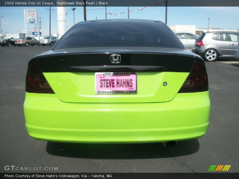Nighthawk Black Pearl / Black 2003 Honda Civic LX Coupe