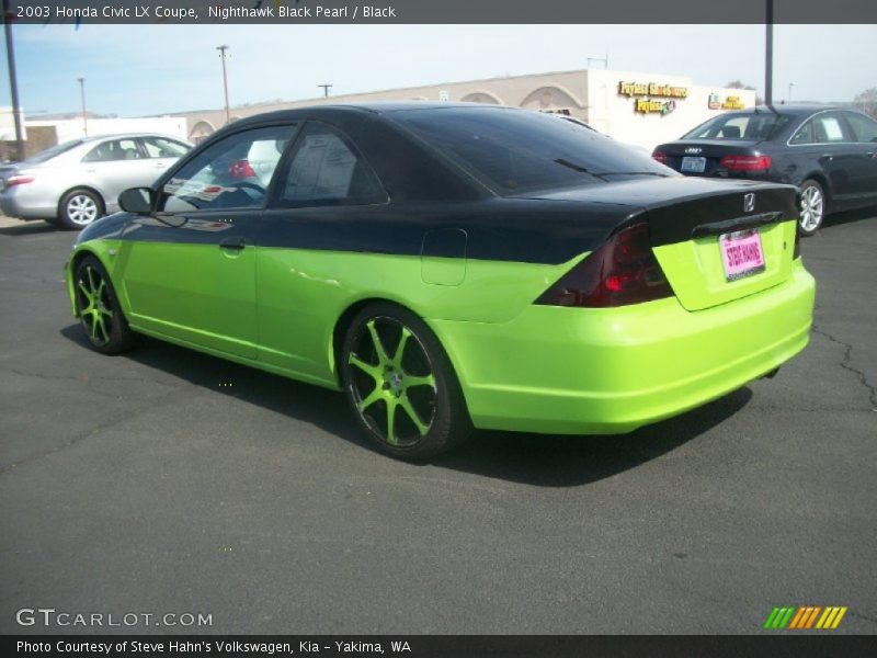 Nighthawk Black Pearl / Black 2003 Honda Civic LX Coupe