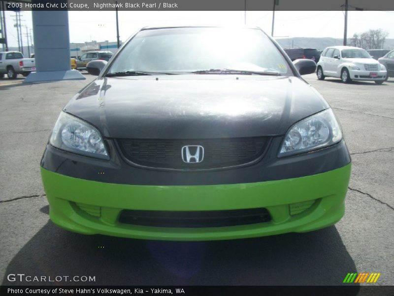 Nighthawk Black Pearl / Black 2003 Honda Civic LX Coupe