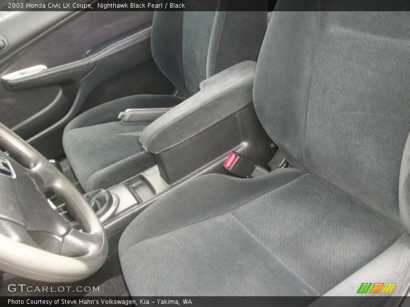 Nighthawk Black Pearl / Black 2003 Honda Civic LX Coupe