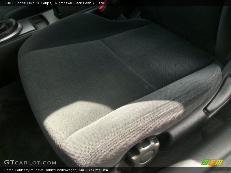 Nighthawk Black Pearl / Black 2003 Honda Civic LX Coupe