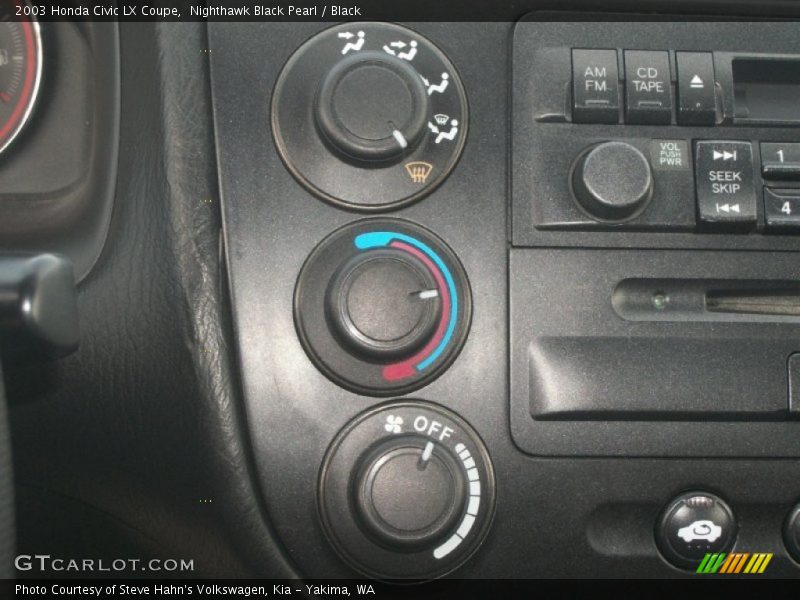 Nighthawk Black Pearl / Black 2003 Honda Civic LX Coupe