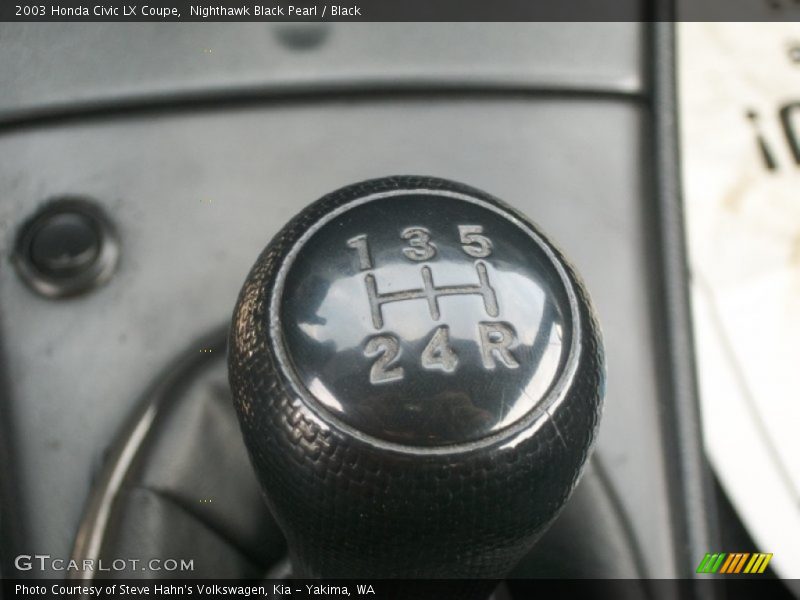 Nighthawk Black Pearl / Black 2003 Honda Civic LX Coupe