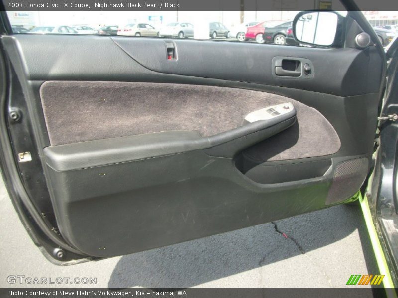 Nighthawk Black Pearl / Black 2003 Honda Civic LX Coupe