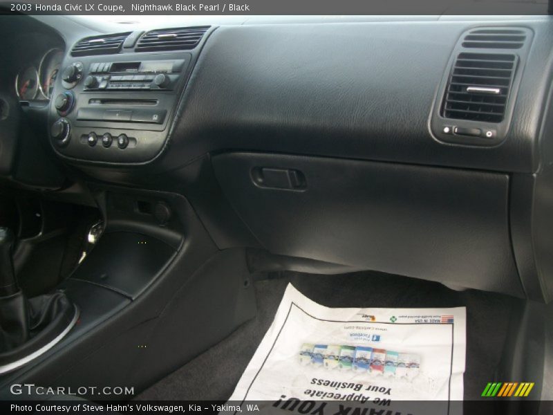 Nighthawk Black Pearl / Black 2003 Honda Civic LX Coupe