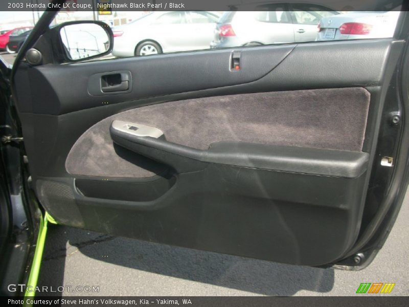 Nighthawk Black Pearl / Black 2003 Honda Civic LX Coupe