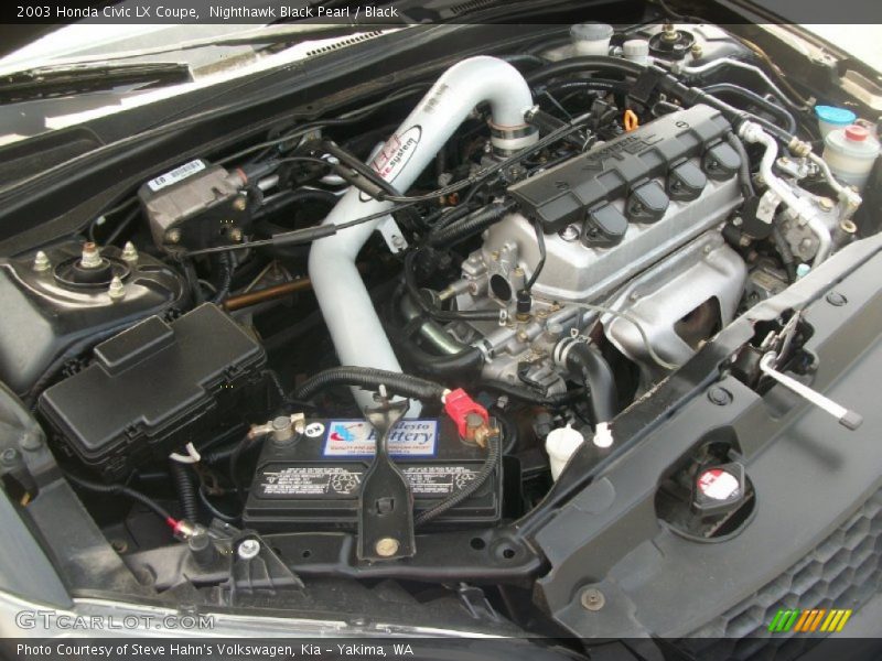 Nighthawk Black Pearl / Black 2003 Honda Civic LX Coupe