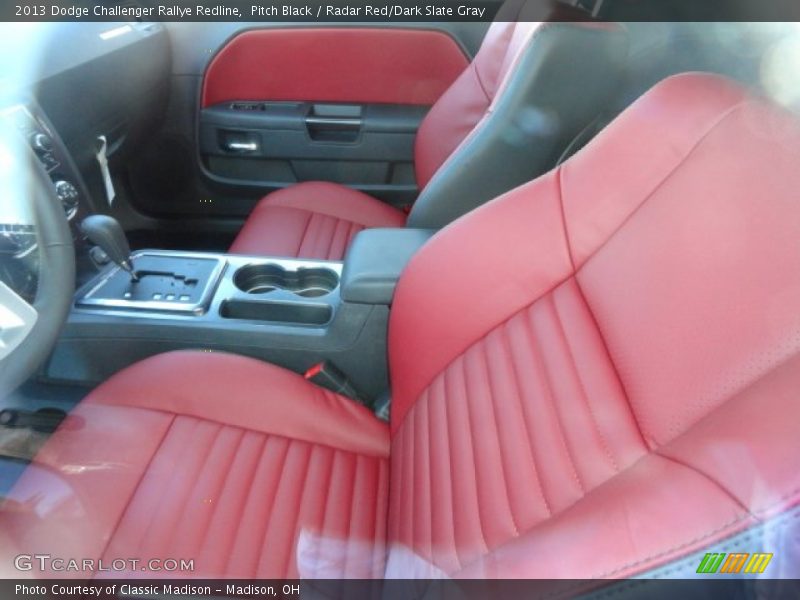 Pitch Black / Radar Red/Dark Slate Gray 2013 Dodge Challenger Rallye Redline