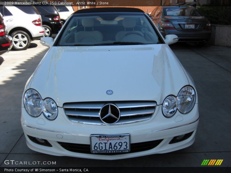 Arctic White / Stone 2009 Mercedes-Benz CLK 350 Cabriolet