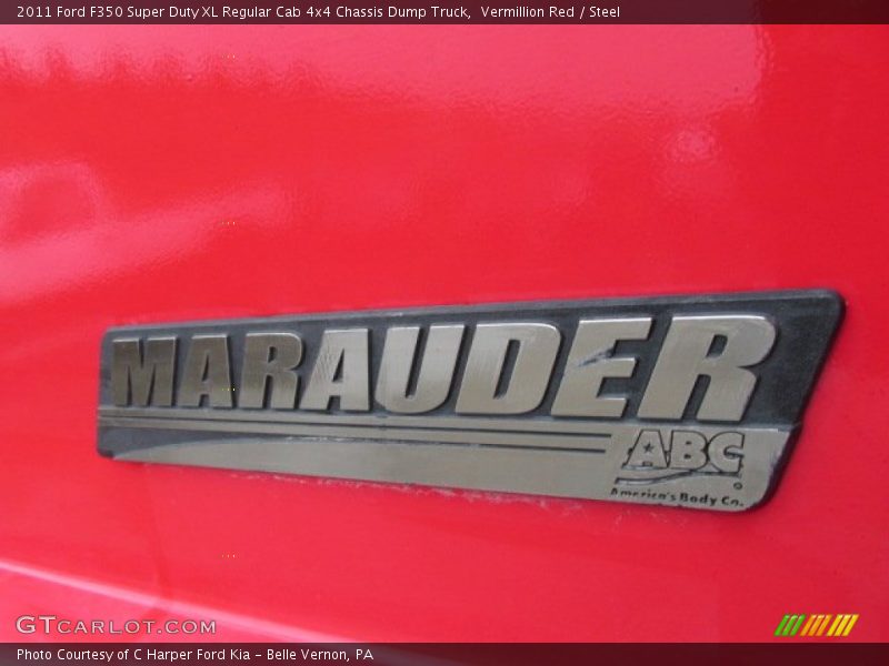 Vermillion Red / Steel 2011 Ford F350 Super Duty XL Regular Cab 4x4 Chassis Dump Truck