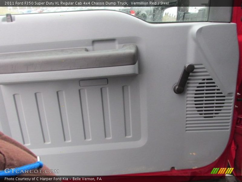 Vermillion Red / Steel 2011 Ford F350 Super Duty XL Regular Cab 4x4 Chassis Dump Truck