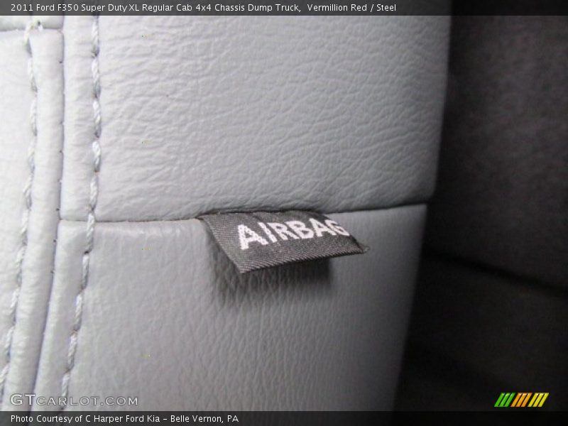 Vermillion Red / Steel 2011 Ford F350 Super Duty XL Regular Cab 4x4 Chassis Dump Truck