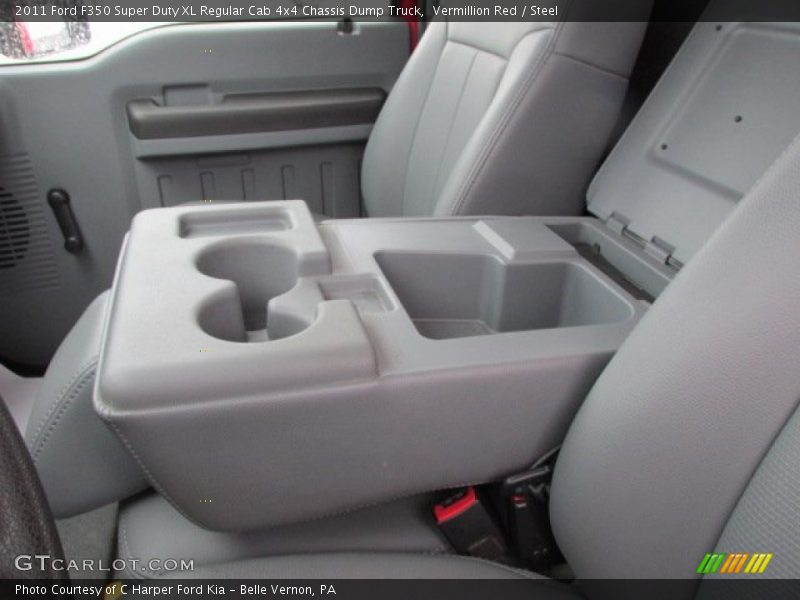 Vermillion Red / Steel 2011 Ford F350 Super Duty XL Regular Cab 4x4 Chassis Dump Truck