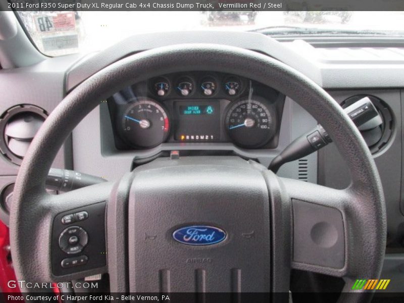  2011 F350 Super Duty XL Regular Cab 4x4 Chassis Dump Truck Steering Wheel
