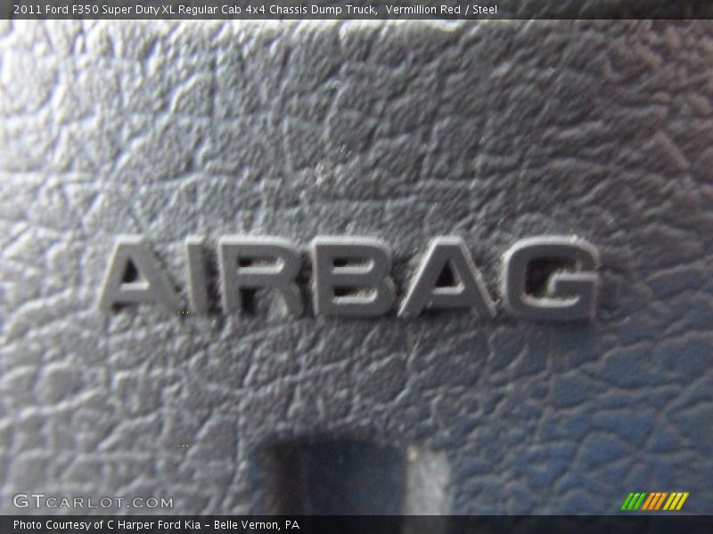 Vermillion Red / Steel 2011 Ford F350 Super Duty XL Regular Cab 4x4 Chassis Dump Truck