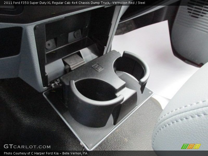 Vermillion Red / Steel 2011 Ford F350 Super Duty XL Regular Cab 4x4 Chassis Dump Truck