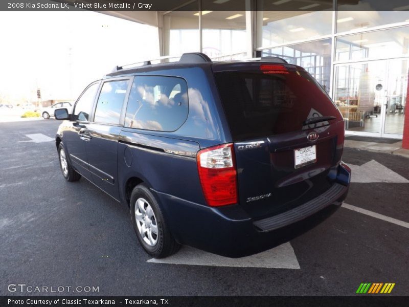 Velvet Blue Metallic / Gray 2008 Kia Sedona LX