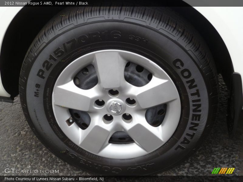 Pearl White / Black 2012 Nissan Rogue S AWD