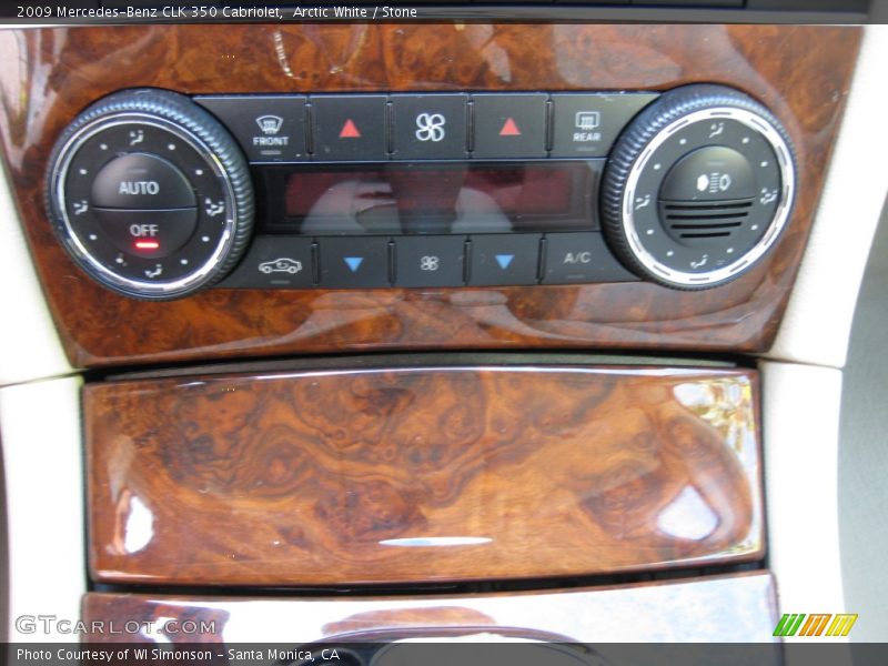 Controls of 2009 CLK 350 Cabriolet