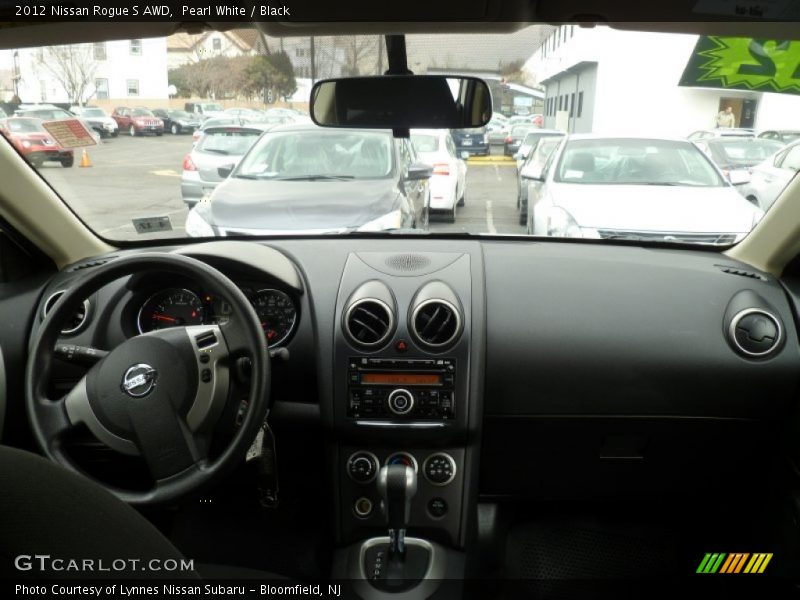 Pearl White / Black 2012 Nissan Rogue S AWD