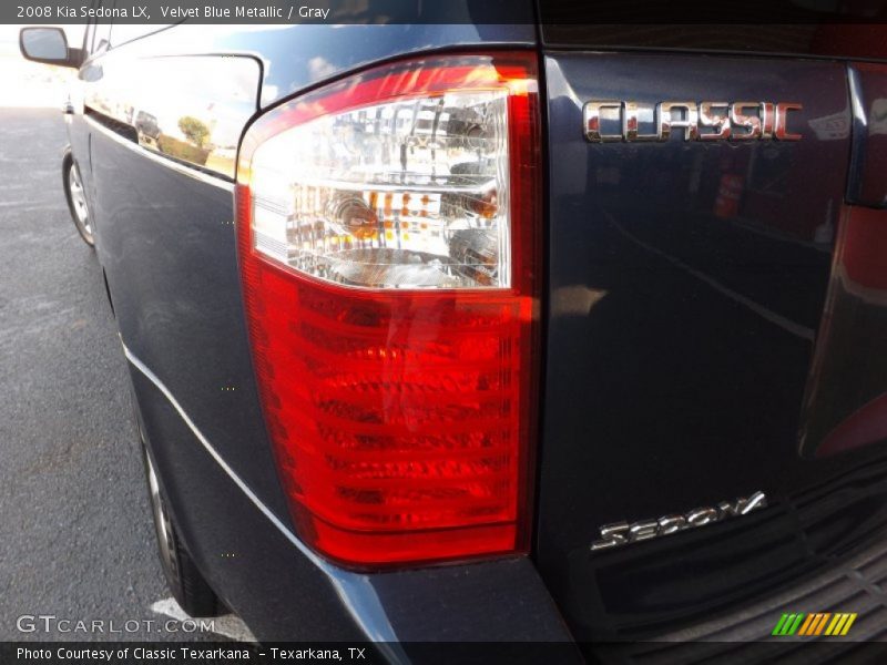 Velvet Blue Metallic / Gray 2008 Kia Sedona LX