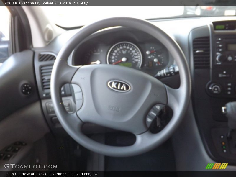 Velvet Blue Metallic / Gray 2008 Kia Sedona LX