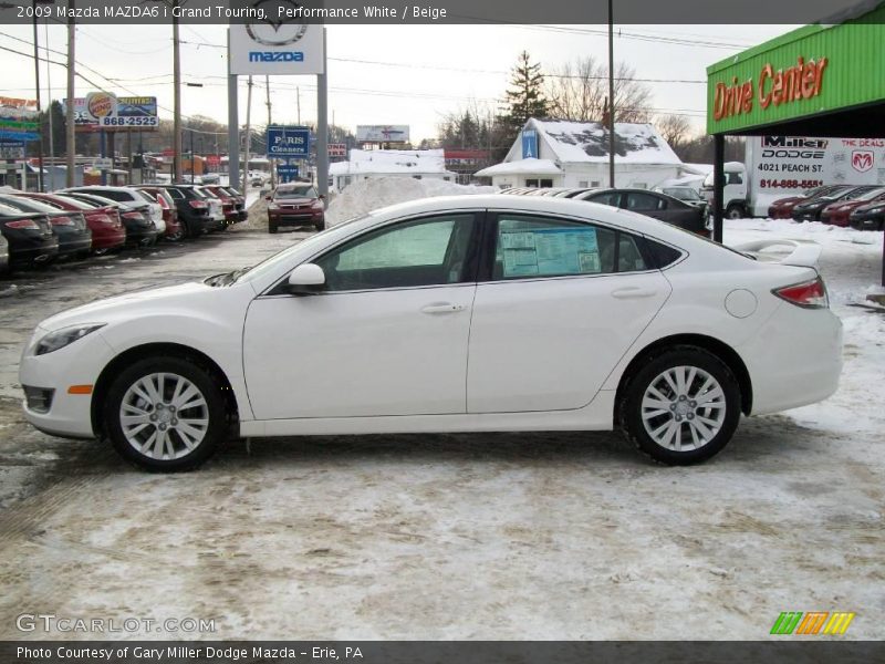 Performance White / Beige 2009 Mazda MAZDA6 i Grand Touring