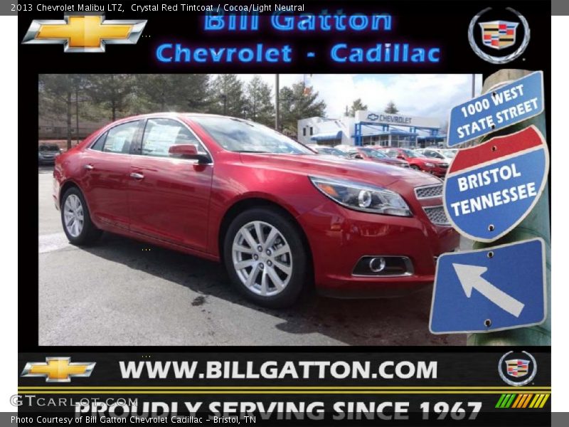 Crystal Red Tintcoat / Cocoa/Light Neutral 2013 Chevrolet Malibu LTZ