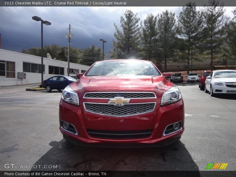 Crystal Red Tintcoat / Cocoa/Light Neutral 2013 Chevrolet Malibu LTZ