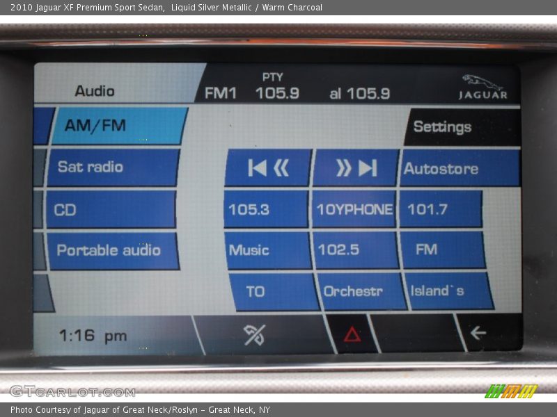 Audio System of 2010 XF Premium Sport Sedan