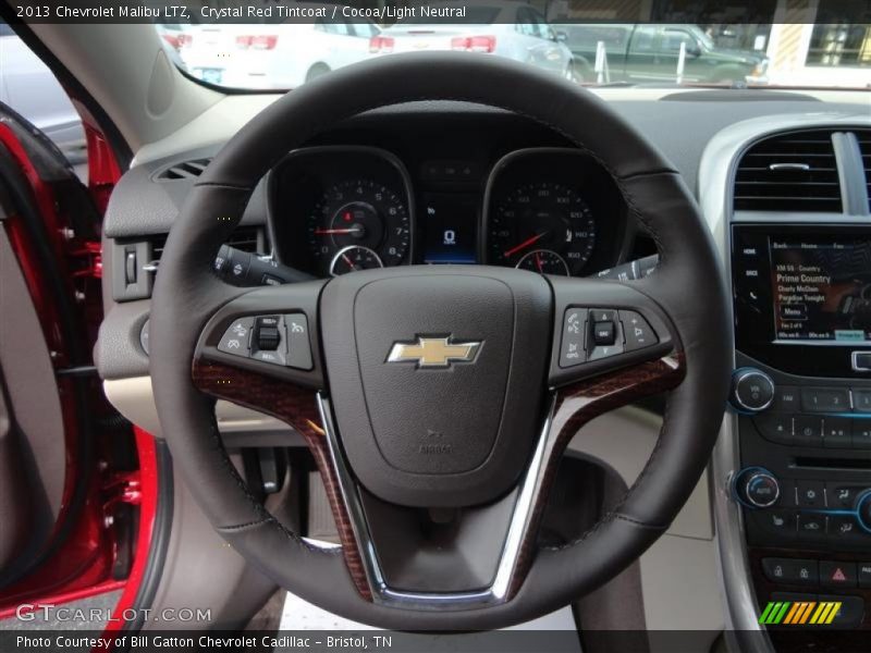 Crystal Red Tintcoat / Cocoa/Light Neutral 2013 Chevrolet Malibu LTZ