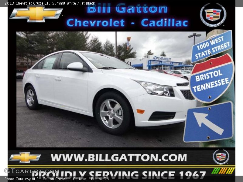Summit White / Jet Black 2013 Chevrolet Cruze LT