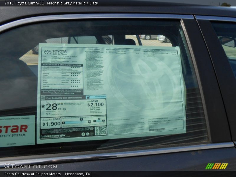 Magnetic Gray Metallic / Black 2013 Toyota Camry SE