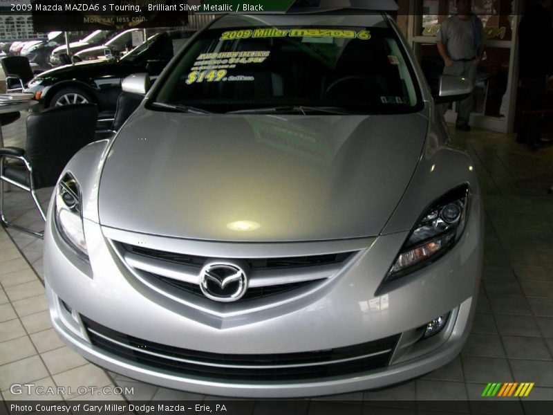 Brilliant Silver Metallic / Black 2009 Mazda MAZDA6 s Touring
