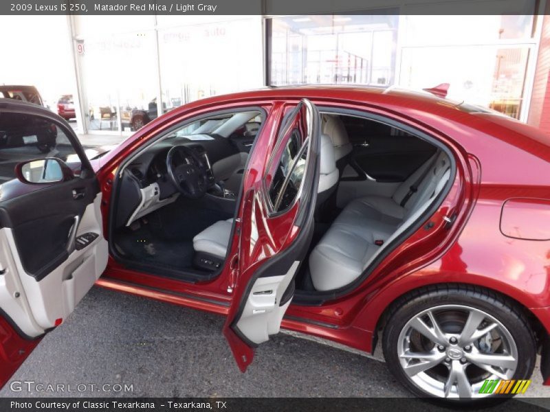 Matador Red Mica / Light Gray 2009 Lexus IS 250