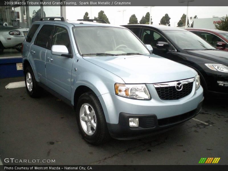 Spark Blue Metallic / Graystone 2009 Mazda Tribute Hybrid Grand Touring