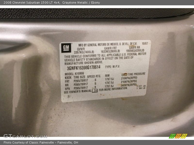 Graystone Metallic / Ebony 2008 Chevrolet Suburban 1500 LT 4x4
