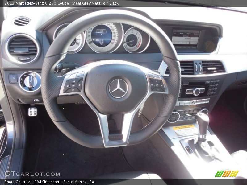 Steel Grey Metallic / Black 2013 Mercedes-Benz C 250 Coupe