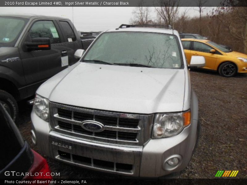 Ingot Silver Metallic / Charcoal Black 2010 Ford Escape Limited 4WD