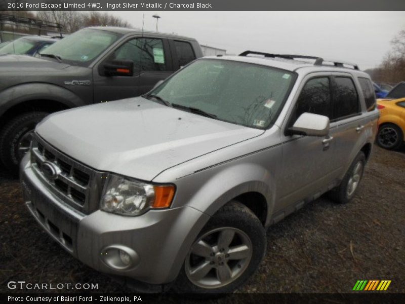 Ingot Silver Metallic / Charcoal Black 2010 Ford Escape Limited 4WD