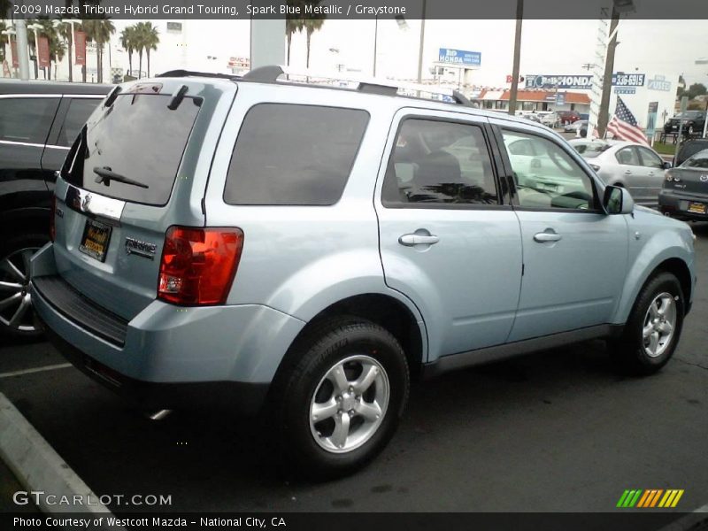 Spark Blue Metallic / Graystone 2009 Mazda Tribute Hybrid Grand Touring