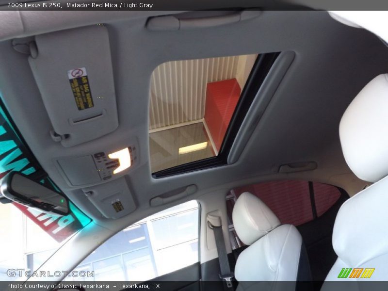 Matador Red Mica / Light Gray 2009 Lexus IS 250