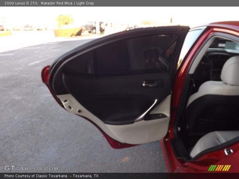 Matador Red Mica / Light Gray 2009 Lexus IS 250