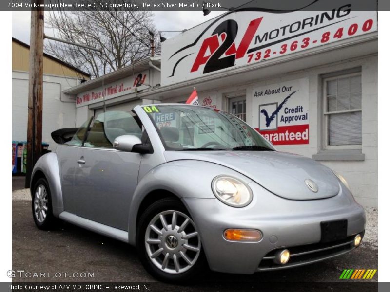Reflex Silver Metallic / Black 2004 Volkswagen New Beetle GLS Convertible