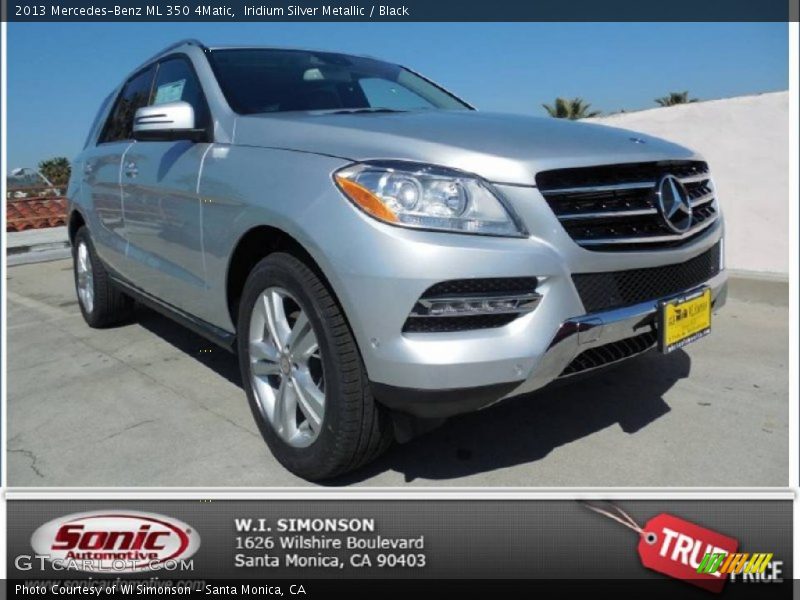 Iridium Silver Metallic / Black 2013 Mercedes-Benz ML 350 4Matic