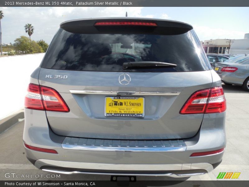 Palladium Silver Metallic / Black 2013 Mercedes-Benz ML 350 4Matic